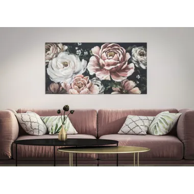 OBRAZ NA PŁÓTNIE RED FLOWY -B- 120X3,7X60 cm